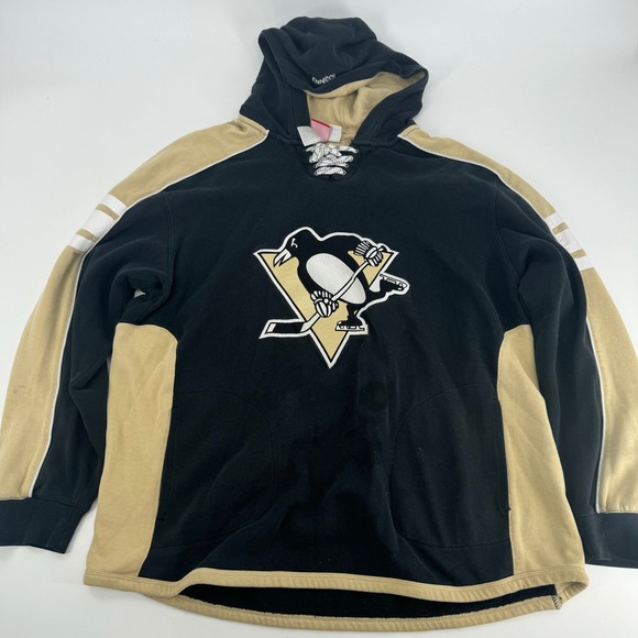 Reebok Pittsburgh Penguins NHL Hockey Hoodie Sweatshirt Mens XL - Picture 1 of 2